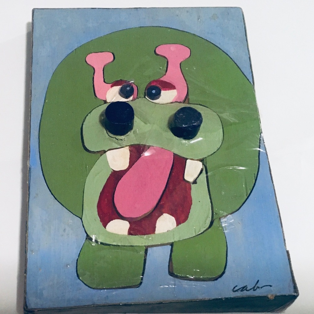 Colorful Hippo Wall Art Decor